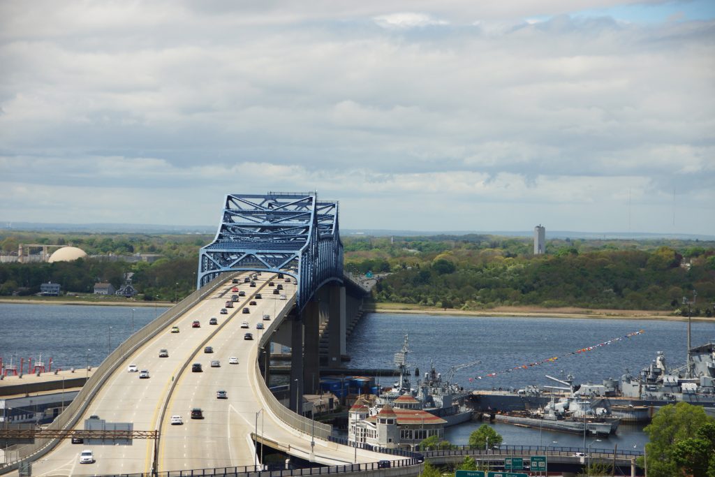 Picture of the Braga Bridge signifying to travelers to take 5 off interstate 195