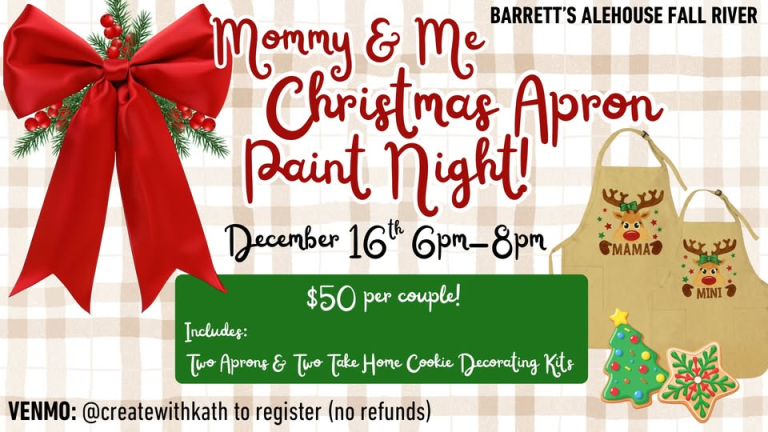 Mommy & Me Christmas Apron Paint Night