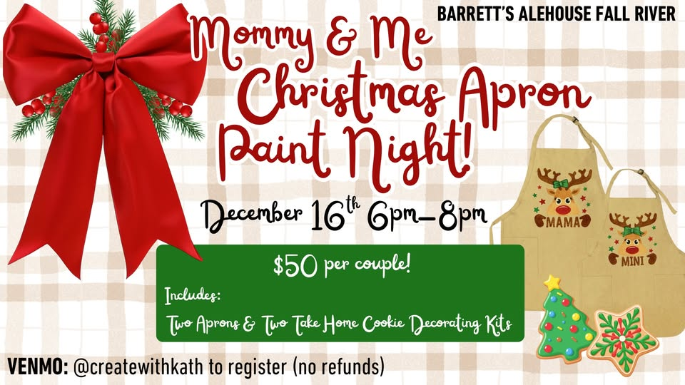 Mommy & Me Christmas Apron Paint Night