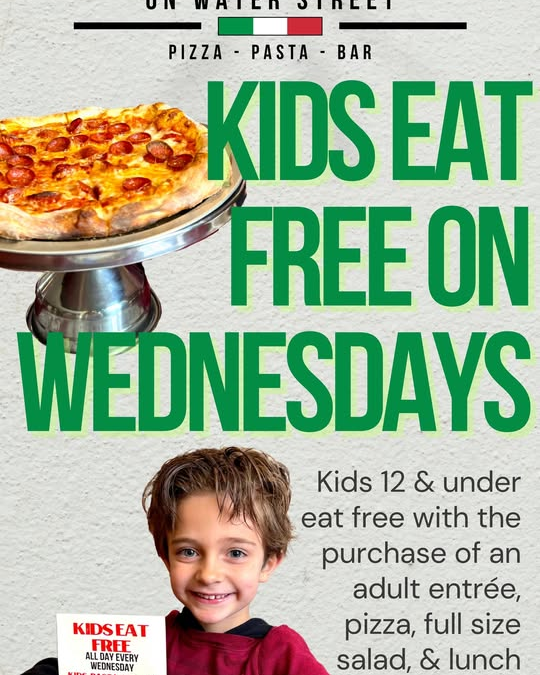 Kids eat FREE on Wednesdays