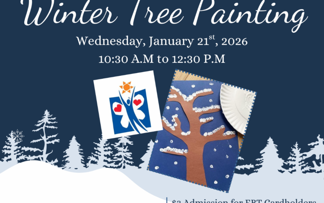 Q-Tip Winter Tree Painting