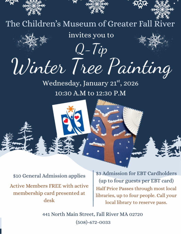 Q-Tip Winter Tree Painting