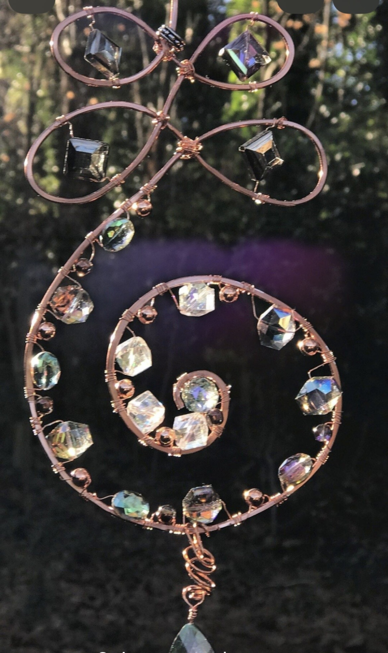 Wire and Bead Crystal Hanger Craft