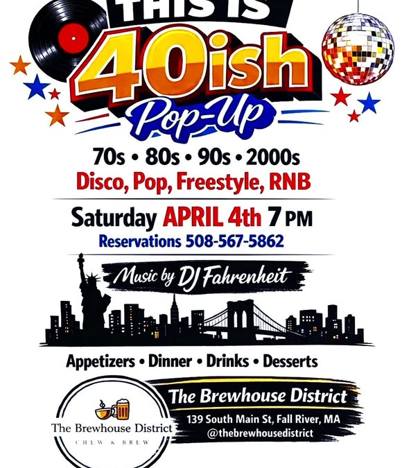 This is 40ish Pop-Up, Music by DJ Farenheit