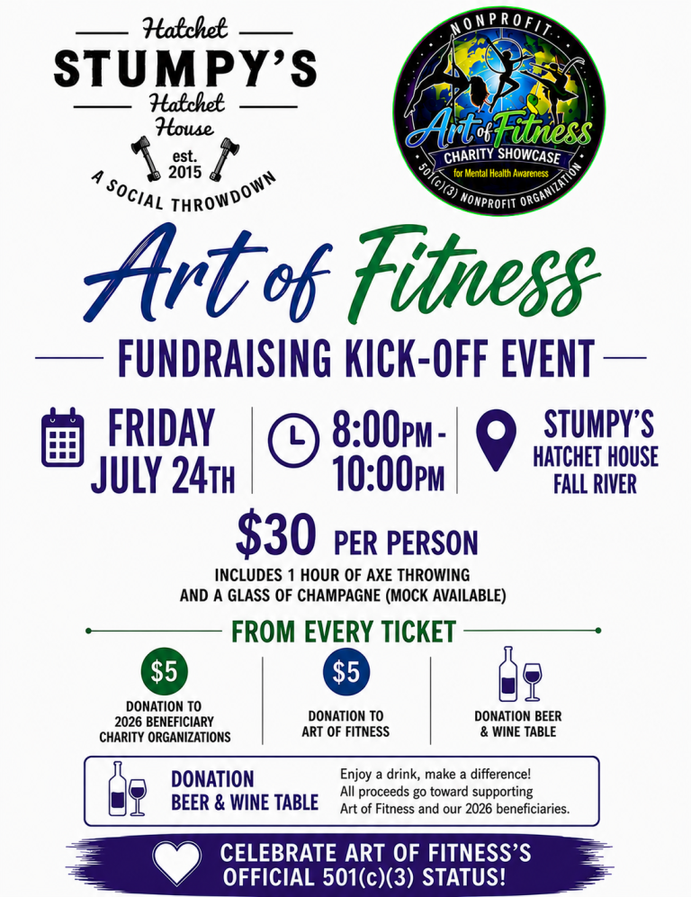 Art of Fitness First Non-Profit KickOff Fundraiser